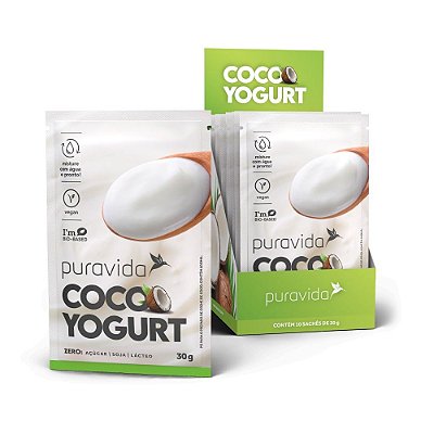 Coco Yogurt (Probiogurte) - Puravida 10 sachês de 30g