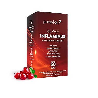 Alpha Inflaminus (Antioxidante) - Puravida 60 cápsulas