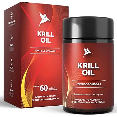 Krill Oil - Óleo Fonte Ômega 3 (500 mg) - Puravida 60 cápsulas