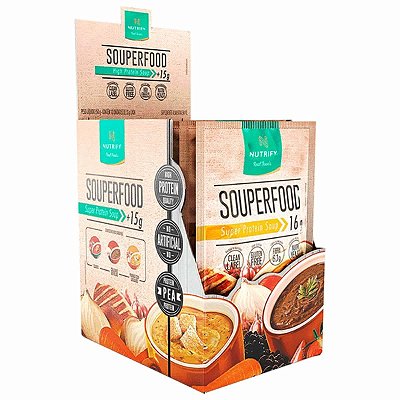 Souperfood Sopa Proteica Sabor Frango com Legumes - Nutrify 10 sachês