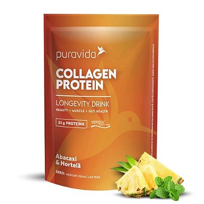 Colágeno Collagen Protein Abacaxi com Hortelã (Verisol) - Puravida 450g