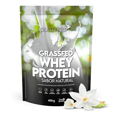 Grassfed Whey Protein Sabor Natural - Puravida 450g