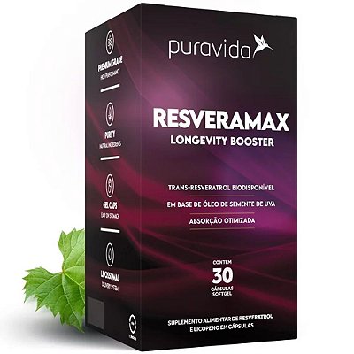 Resveramax (Resveratrol) - Puravida 30 cápsulas