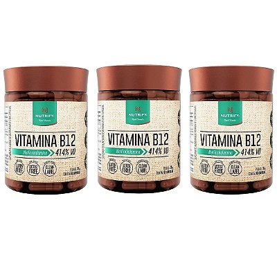Kit 3x Vitamina B12 (Vegana) - Nutrify 60 cápsulas