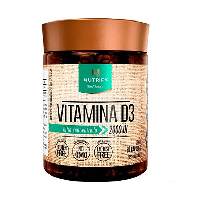 Vitamina D3 (2000UI) - Nutrify 60 cápsulas