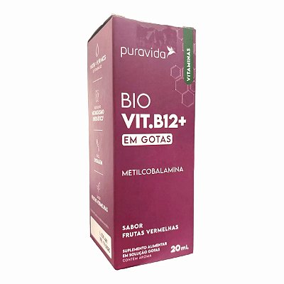 Vitamina B12 Drops Metilcobalamina - Puravida 20ml
