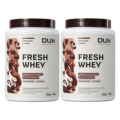 2x FreshWhey - Chocolate e Avelã - DUX 900g
