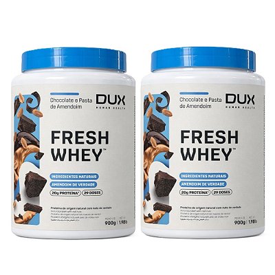 2x FreshWhey Chocolate e Pasta de Amendoim - DUX 900g