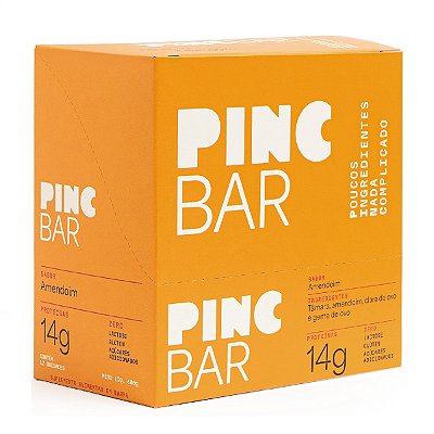 Barra de Proteína Natural sabor Amendoim - Pincbar 12 un.
