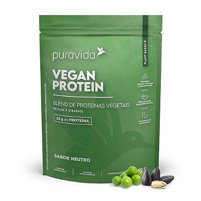 Vegan Protein Sabor Neutro - Puravida 450g