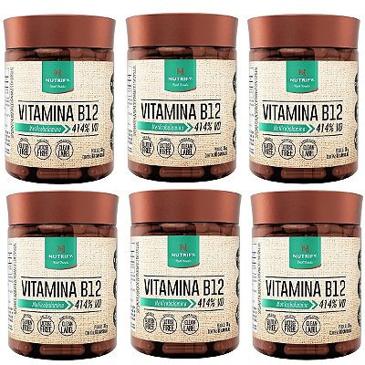 Kit 6x Vitamina B12 - Nutrify - 60 cápsulas