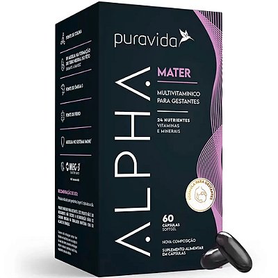 Alpha Mater (Multinutrientes para gestantes) - Puravida 60 cáps.