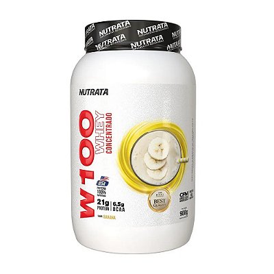 Whey Protein W100 Banana - Nutrata 900g