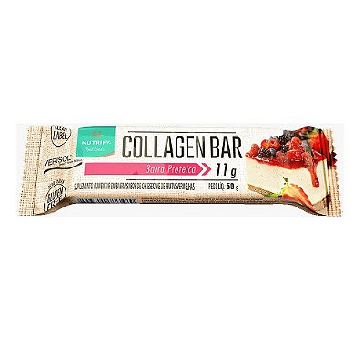 Collagen Bar Cheesecake de Frutas Vermelhas - Nutrify 10 un.