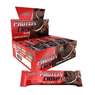 Protein Crisp Bar Cookies & Cream - Integralmédica 12 un.