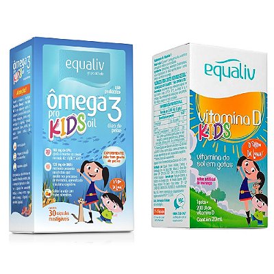 Kit Ômega 3 + Vitamina D3 Kids - Show da Luna - Equaliv