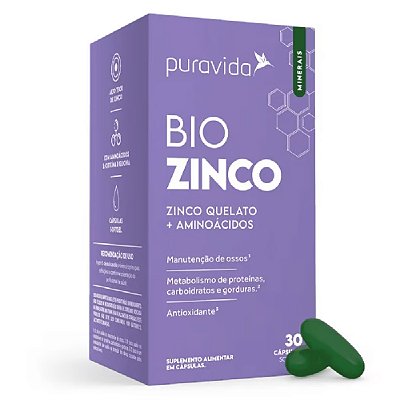 Bio Zinco - Puravida 30 Cápsulas
