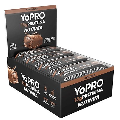 Barra YoPRO Sabor Chocolate - Nutrata 12 un.