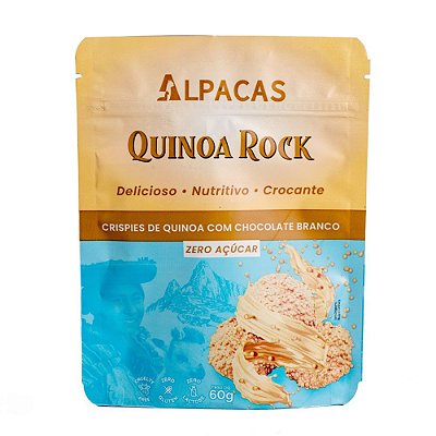 Quinoa Rock Chocolate Branco - Alpacas 60g