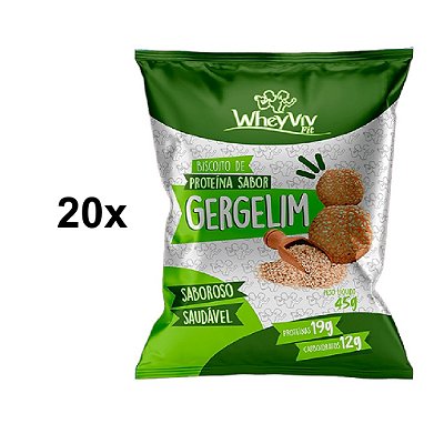 20x Biscoito De Gergelim - Wheyviv 45g