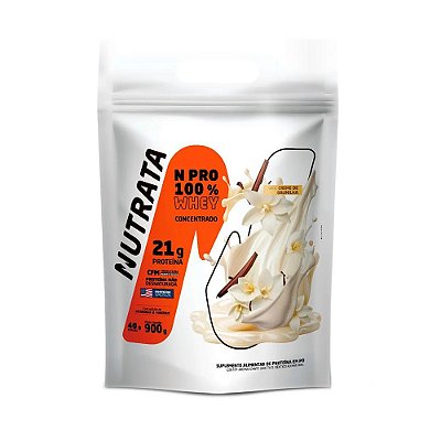 N Pro 100% Whey - Refil - Sabor Baunilha - Nutrata 900g
