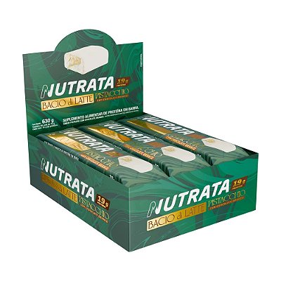 Barra De Proteína Bacio Di Latte Pistache - Nutrata 9 Un.