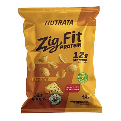 Zig Fit Salgadinho Proteico Sabor Dois Queijos - Nutrata 40g