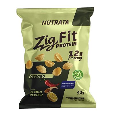 Zig Fit Salgadinho Proteico Sabor Lemon Pepper - Nutrata 40g