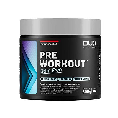 Pre Workout Stim Free Frutas Vermelhas - Dux 300g
