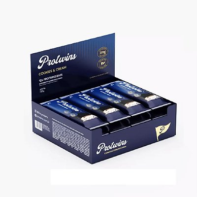 Barra De Proteína Cookies & Cream - Protwins 12 Un.