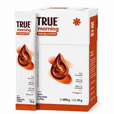 Morning Energy Protein Dark Chocolate Coffee - True 20 Sachês