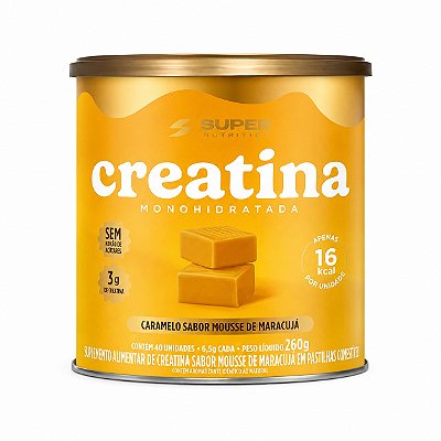 Creatina Sabor Mousse De Maracujá - Super Nutrition 40 un.