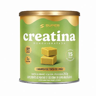 Creatina Sabor Torta De Limão - Super Nutrition 40 un.
