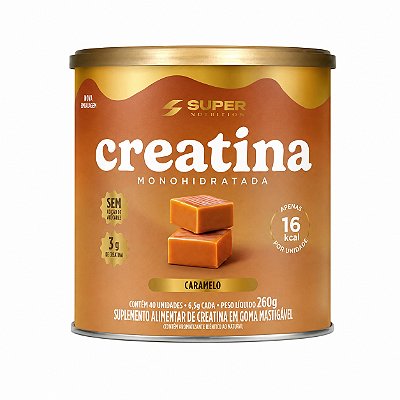 Creatina Sabor Caramelo - Super Nutrition 40 un.
