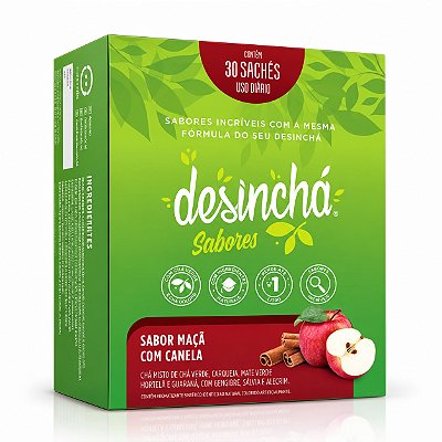 Desinchá Sabores Maçã Com Canela - 30 Sachês