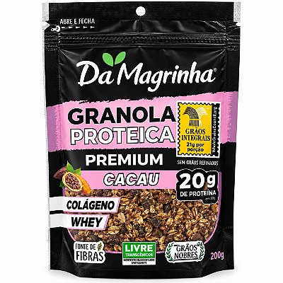 Granola Proteica Premium Cacau - Da Magrinha 200g