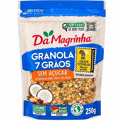 Granola 7 Grãos Sem Açúcar - Da Magrinha 250g