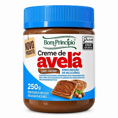 Creme De Avelã Sem Adição De Açúcares - Bom Princípio 250g
