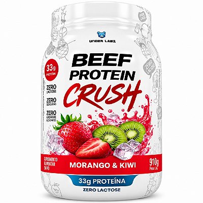 Beef Protein Crush Morango Com Kiwi - Under Labz 910g