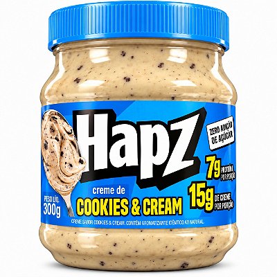 Creme Cookies & Cream - Sem Adição De Açúcares - Hapz 300g