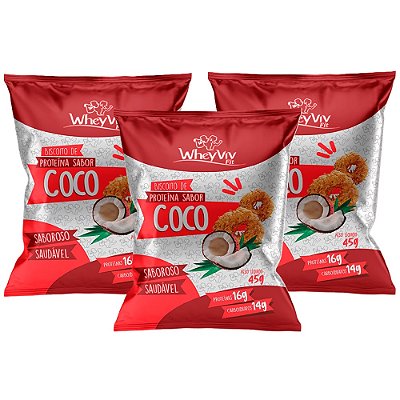 3x Biscoito de Coco - Wheyviv - 45g