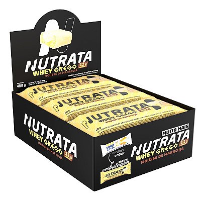 Whey Grego Bar Mousse de Maracujá - Nutrata 12 un.