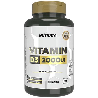 Vitamina D3 (2000UI) - Nutrata 60 cápsulas