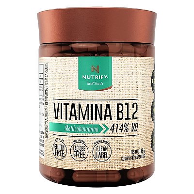 Vitamina B12 (Vegana) - Nutrify 60 cápsulas