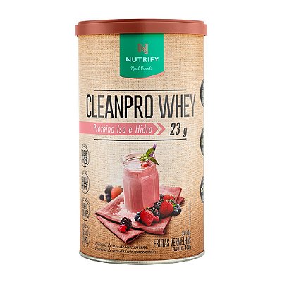 Cleanpro Whey Frutas Vermelhas (Proteína Isolada e Hidrolisada) - Nutrify 450g