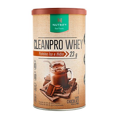 Cleanpro Whey Chocolate (Proteína Isolada e Hidrolisada) - Nutrify 450g
