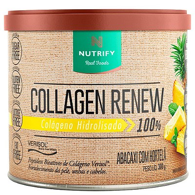 Colágeno Renew Abacaxi com Hortelã (Hidrolisado Verisol) - Nutrify 300g