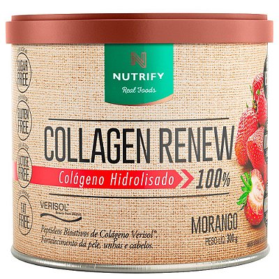 Colágeno Renew Morango (Hidrolisado Verisol) - Nutrify 300g