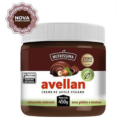 Creme de Avelã Vegano - Nutríssima 450g