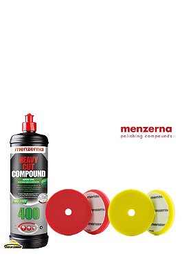 Kit Polimento Premium Menzerna 2 Boinas  + 400 Heavy Cut 1kg